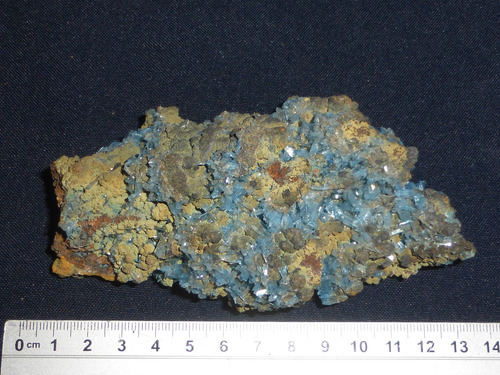 Mineral De Colección Hemimorfita Azul En Matriz