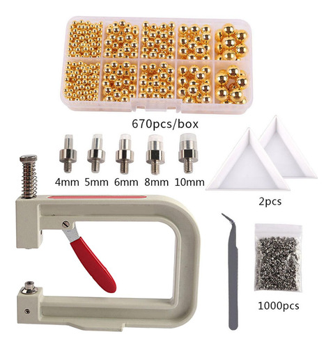 Prensa Manual Pearl Setter Tool Nails Rivet Studs Amarillo