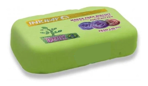 Massa Para Biscuit 85g Verde Folha Inkway