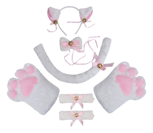 Diadema Con Orejas De Gato Con Forma De Cola Para Halloween