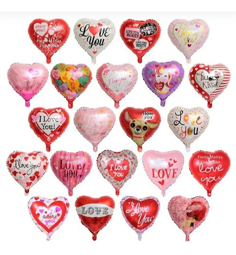 20 Globos Corazon Autoinflables 10cm Souvenir Juguete Piñata