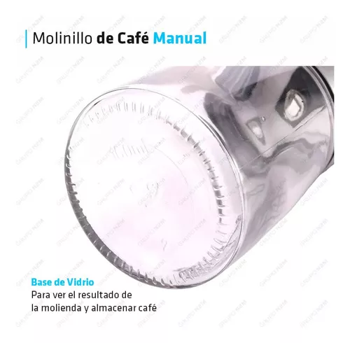 Molinillo Triturador Cafe Granos Semillas Manual Acero