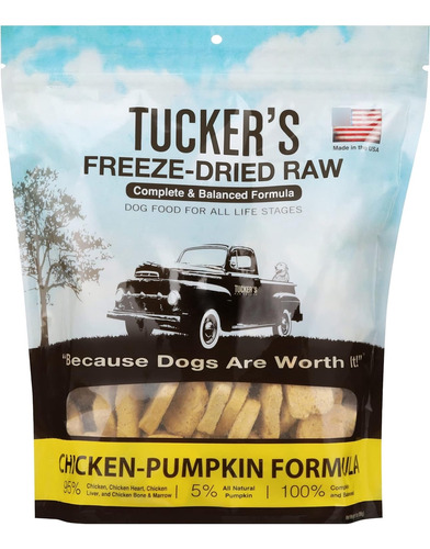 Tucker's Raw Frozen Freeze Dried Raw Dog Food, Chicken & Pum