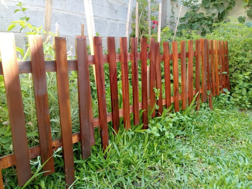 Cerco Jardin X 10 Unidades Madera 50cm X 50cm Pack Marrón