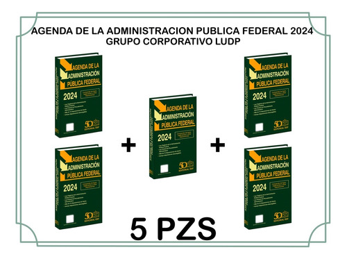 Agenda De La Administración Pública Federal 2024 (5 Piezas)