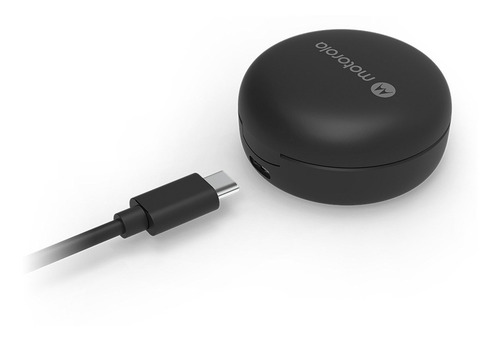 Auricular in-ear gamer inalámbrico Motorola Moto Buds 150 negro con luz LED