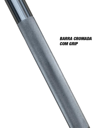 Barra Montada Reta Emborrachada - Elite 10kg Musculação