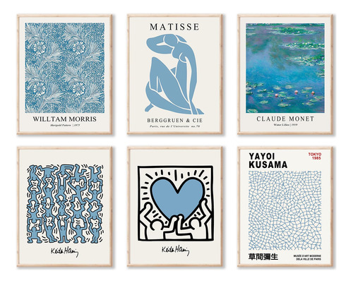 Matisse - Juego De 6 Impresiones Artisticas De Pared De Mati