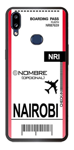 Funda A01 A10 A10s A10e Boleto Avion Nairobi  Personalizada
