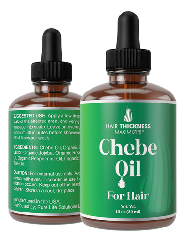 Aceite Chebe Para El Crecimiento Del Cabello Con Ricino Negr