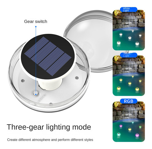 Lámpara De Piscina Impermeable Con Luz Solar Flotante Led, C
