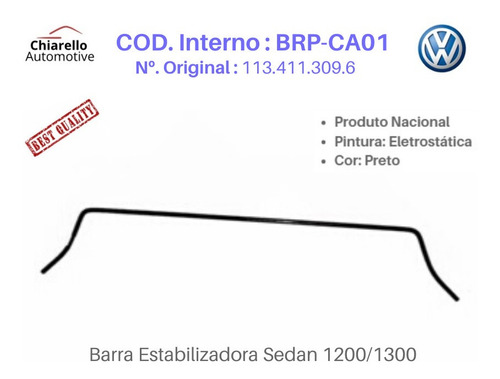 Barra Estabilizadora Fusca 1200/1300