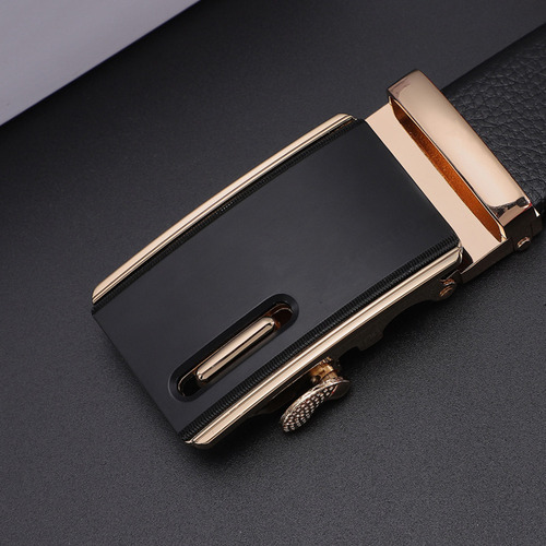 Cinturón De Cuero Suave Para Hombre Con Hebilla Automática
