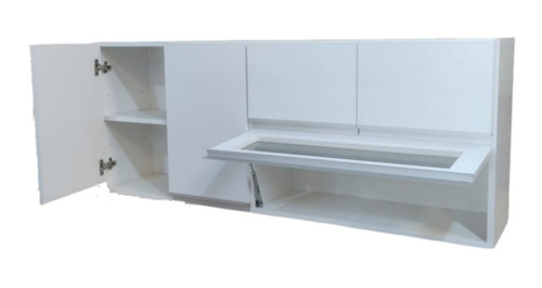 Alacena 150 X 60 X 30 Melamina Blanca - Perfil J - Cocina