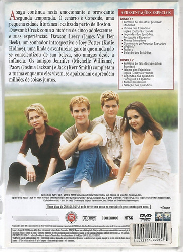 4 Dvds - Dawson's Creek - 2ª Temporada Completa