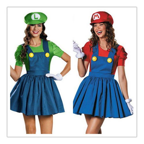 Anime Cos Super Mario Disfraz De Cosplay Para Mujer