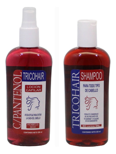 Tricohair Kit Loción Pantenol 250 Ml C/atom Y Shampoo 250 Ml