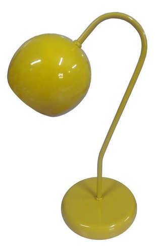 Abajur Para Escrivaninha Modelo Bolinha - Cores Cúpula Vermelho