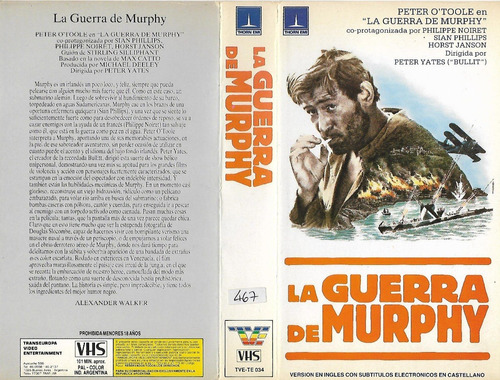La Guerra De Murphy Vhs Murphy's War Peter O'toole 1971