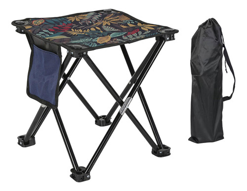 Taburete De Campamento Taburete Plegable Hojas Con Bolsa