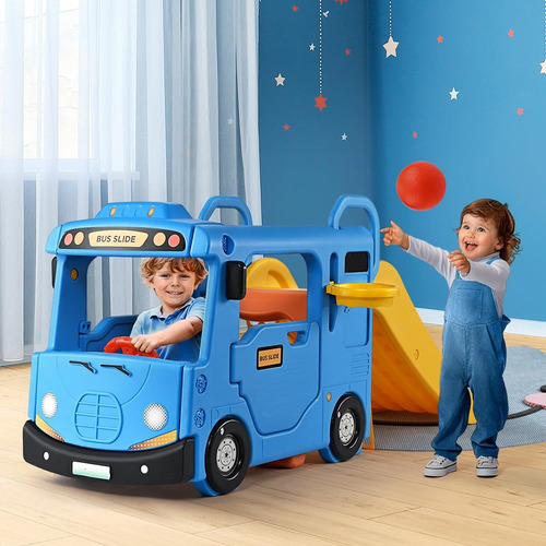 Resbaladera Y Juego Columpio Basquet Musical Para Niños