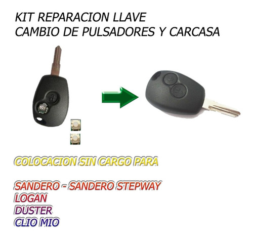 Llave Renault Duster Kit Reparacion Llave Colocacion S Carg