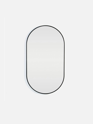 Espejo Ovalado Con Marco De Hierro, Píldora De 50x80 Cm