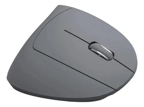 comprar Mouse Sem Fio Vertical Ergonomico Ortopedico Power Fit Cinza