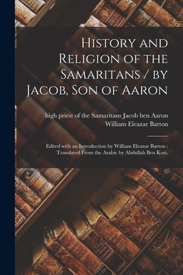 Libro History And Religion Of The Samaritans / By Jacob, ...