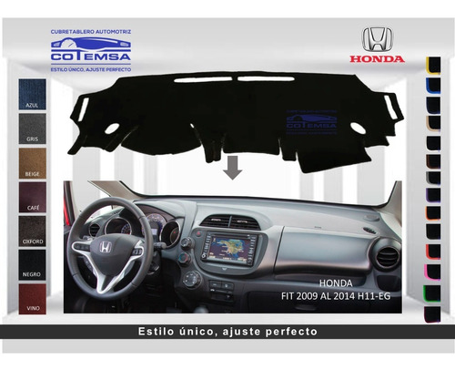 Cubretablero Aut. (colores) Honda Fit 2009 Al 2014 H11-eg