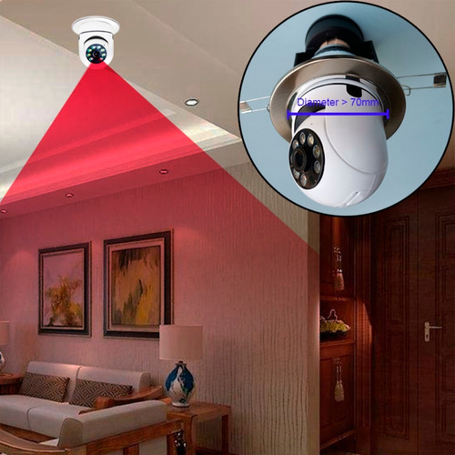 Câmera Vigilância Interna Inteligente Robô Giratória Hd Wifi