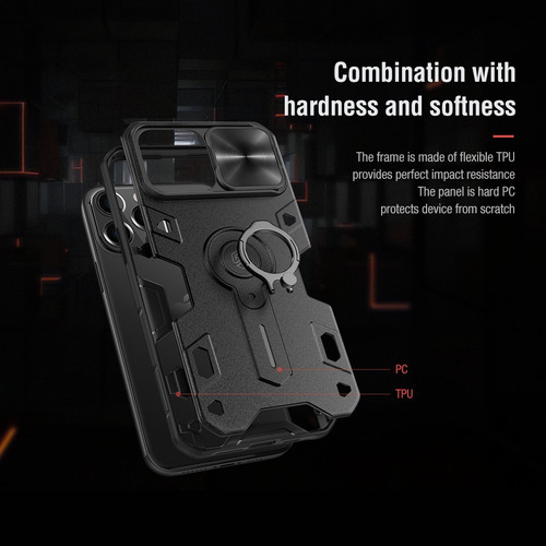 Imagen 4 de 6 de Carcasa Nillkin Camshield Armor Para iPhone 13 / Pro / Max