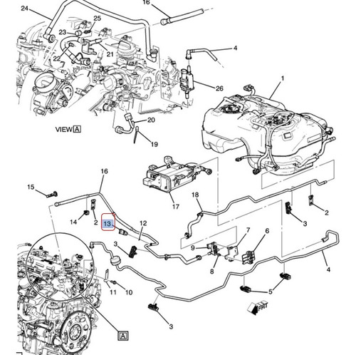 Sensor Precion Combustible Captiva 2.4l 2013 Al 2015