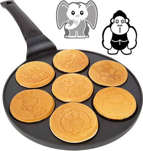 Sarten Para Hotcake 7 Figuras, Mascotas, Pan Cake