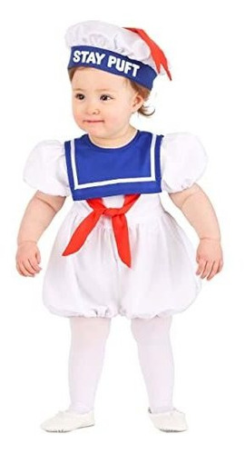 Bebe Niña - Infant Ghostbusters Stay Puft Bubble Costume 0-3