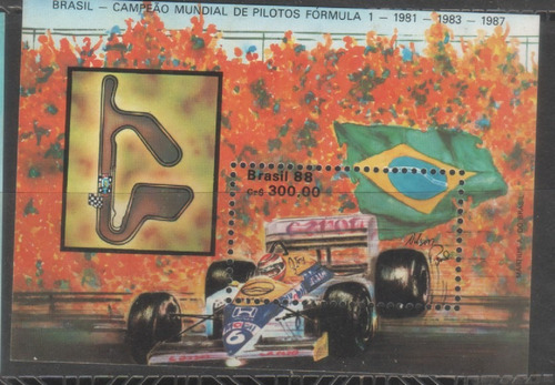 Block Mint De Brasil - Automovilismo Formula 1 - Año 1988