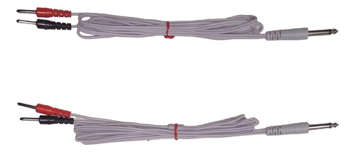 4 Cables 3,5 + 8 Electrodos 5cm Ficha Banana