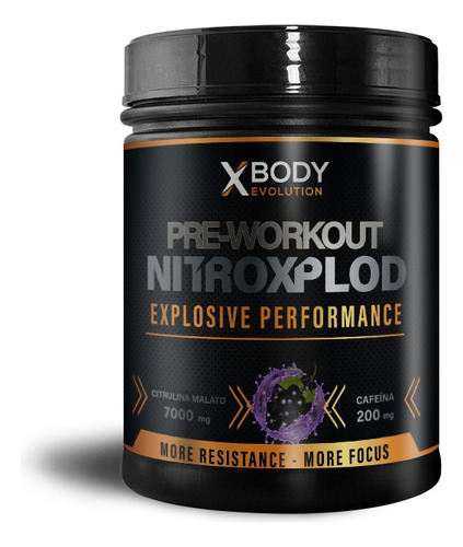 Nitro Xplod Pre Workout 450 Grs 30 Servicios Xbody Evolution Sabor Uva