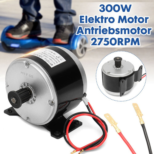 Motor Eléctrico 24v Cepillado 300w Cadena De 2 Cables E Bike