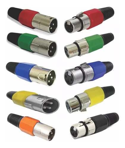 Conectores Xlr De 5 Pares, Macho Y Hembra, Micrófono