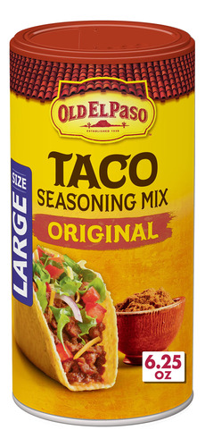 Old El Paso Condimento Para Tacos, Original, Tamano Grande, 