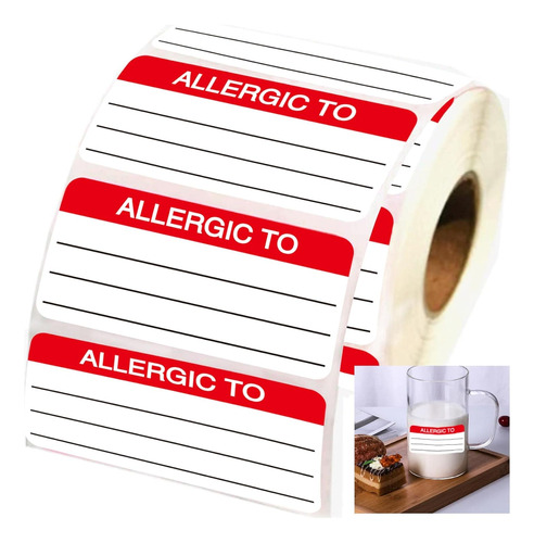 Etiquetas Médicas Alergias Alérgico Pegatinas Adverte...