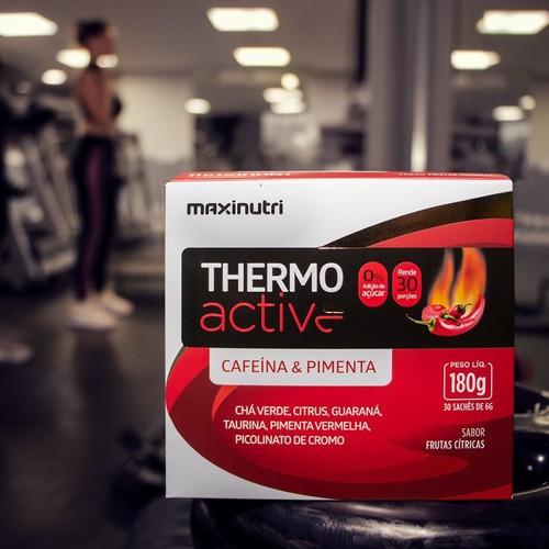2x Termogenico Thermoactive Estimulante Guaraná E Taurina Sabor Frutas Cítricas