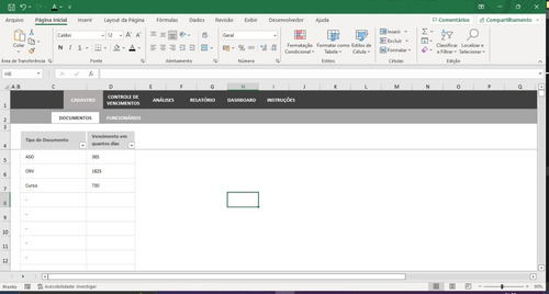 Controle E Gestão De Vencimento De Documentos Em Excel