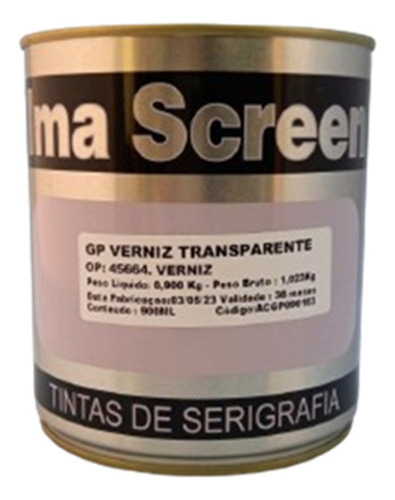 Tinta Gp Verniz Incolor Serigrafia - Imagraf - 900ml