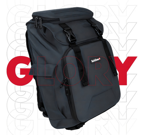 Mochila Techzone Gris Glory Para Laptop 15.6 Con Puerto Usb