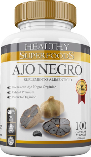 Suplemento En Cápsulas Healthy Superfoods  Suplemento Ajo Negro (allium Sativum) Alimenticio Sabor Natural En Botella De 50g