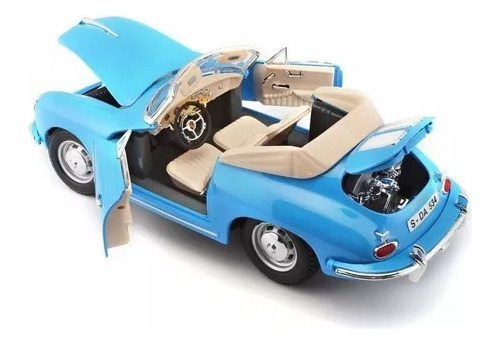 Porsche 356 B Cabriolet  1/18 Burago  Devoto Toys 