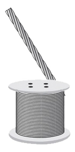 Cable Retenida De 3/16  Galvanizado Resistencia 1293 Kg 100m