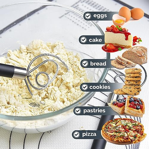 Batidor De Masa De Acero Inoxidable Guowall Para Pan Holandé
